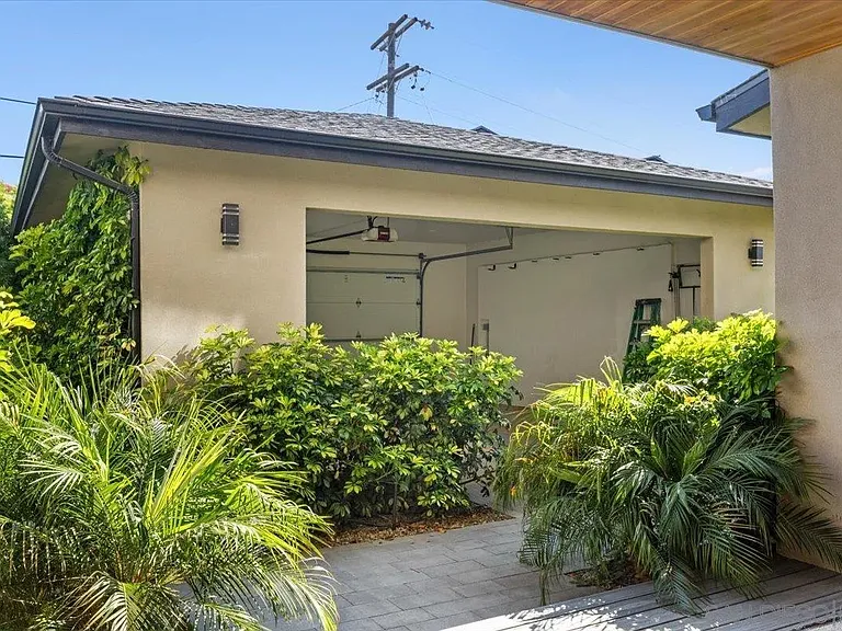 Private garden and landscaped backyard at 4515 Tivoli Street