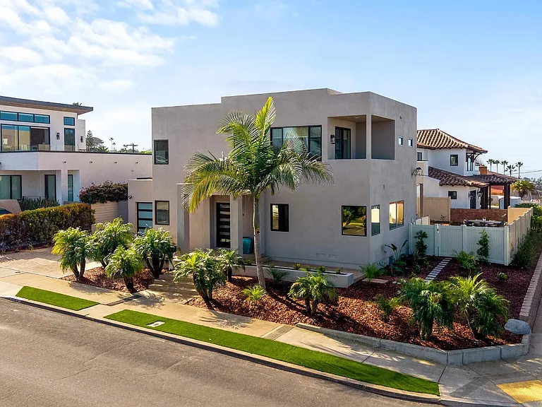 Modern multistory residential property with landscaped exterior at 4593 Coronado Avenue